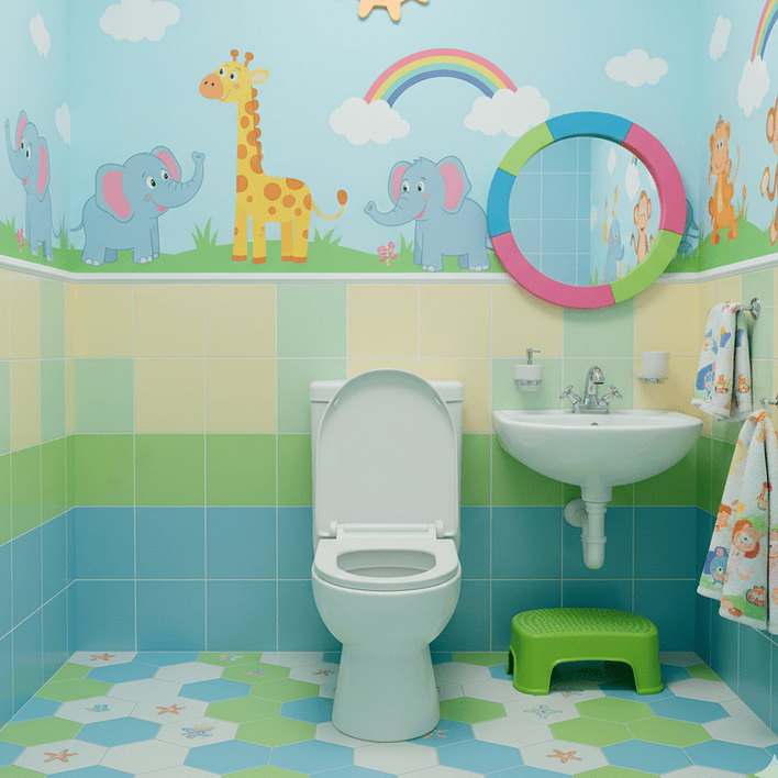 WC One Piece Kinder Joytek Descarga a Piso 27 cm (Exclusivo para Niñ@s) 4