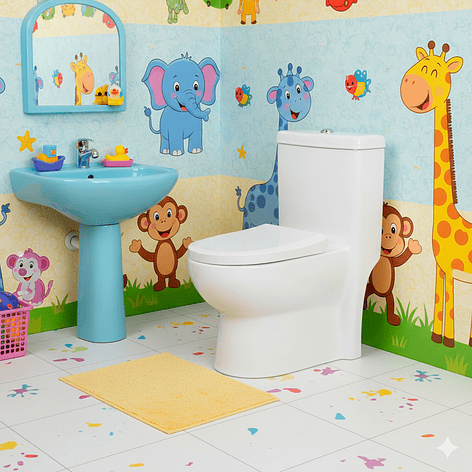 WC One Piece Kinder Joytek Descarga a Piso 27 cm (Exclusivo para Niñ@s) 5