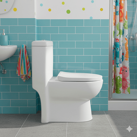 WC One Piece Kinder Joytek Descarga a Piso 27 cm (Exclusivo para Niñ@s) 6