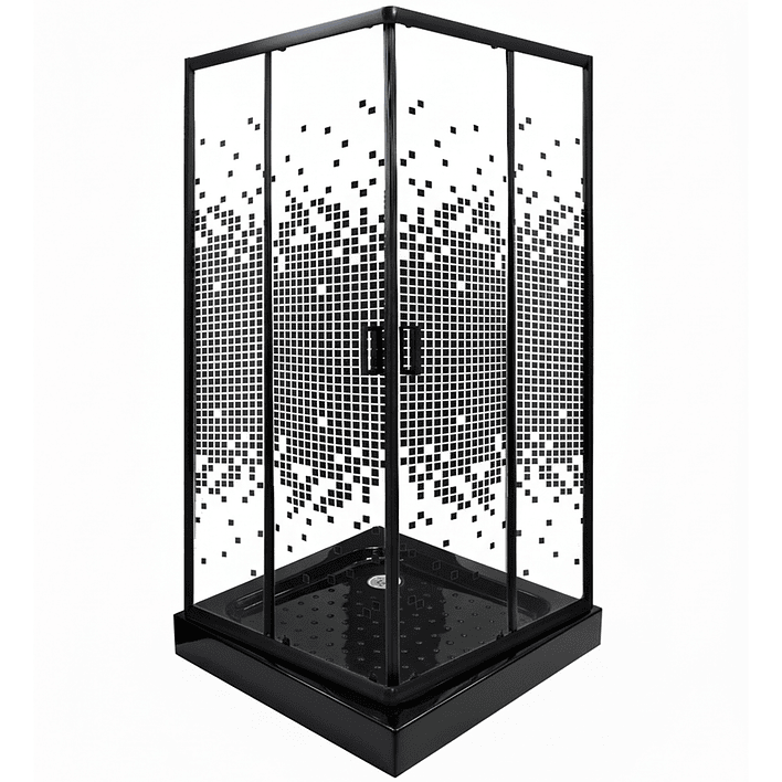 Shower Door Joytek Recto Mosaic Black 90x90x199cm (Incluye Receptáculo) 4