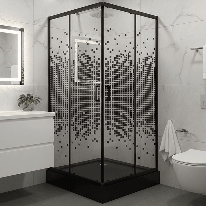 Shower Door Joytek Recto Mosaic Black 90x90x199cm (Incluye Receptáculo) 7