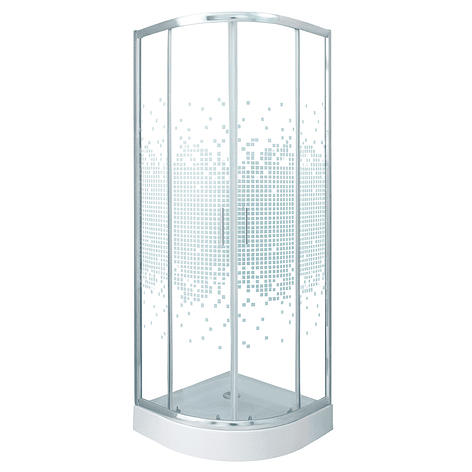 Shower Door Joytek Curvo Mosaic White 70x70x199cm (Incluye Receptáculo) 6