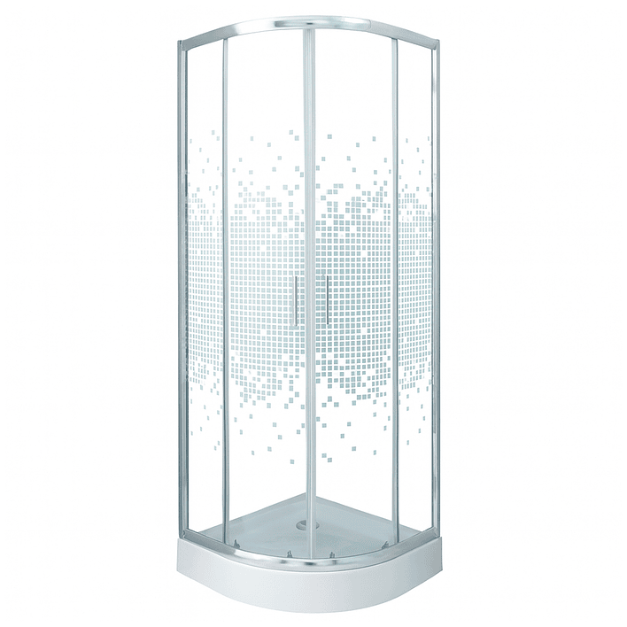 Shower Door Joytek Curvo Mosaic White 70x70x199cm (Incluye Receptáculo) 6