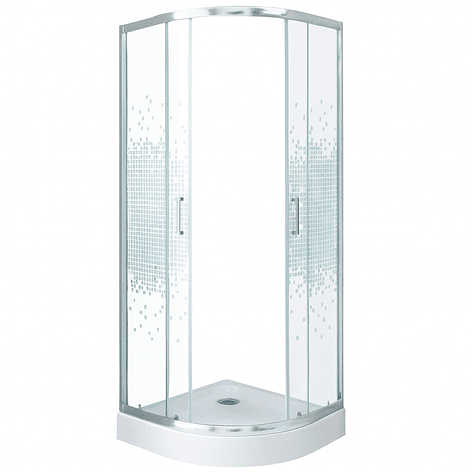 Shower Door Joytek Curvo Mosaic White 80x80x199cm (Incluye Receptáculo) 6