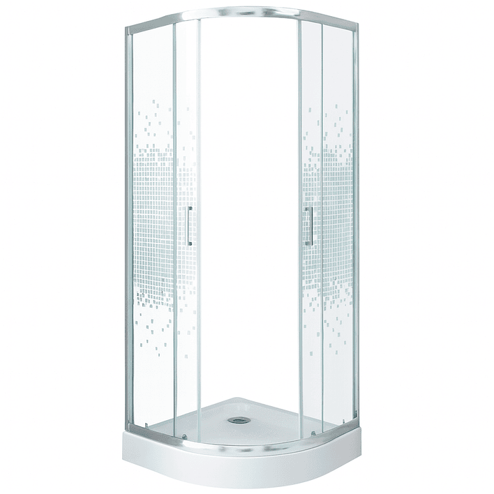 Shower Door Joytek Curvo Mosaic White 80x80x199cm (Incluye Receptáculo) 6