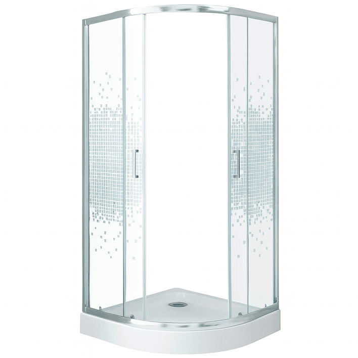 Shower Door Joytek Curvo Mosaic White 90x90x199cm (Incluye Receptáculo) 7