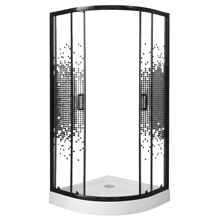Shower Door Joytek Curvo Mosaic Black 90x90x199cm (Incluye Receptáculo) 7