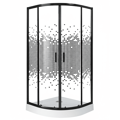 Shower Door Joytek Curvo Mosaic Black 90x90x199cm (Incluye Receptáculo) 8