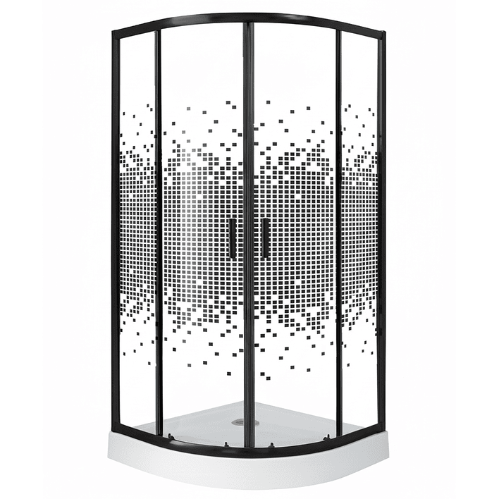 Shower Door Joytek Curvo Mosaic Black 90x90x199cm (Incluye Receptáculo) 8