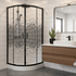 Shower Door Joytek Curvo Mosaic Black 90x90x199cm (Incluye Receptáculo)