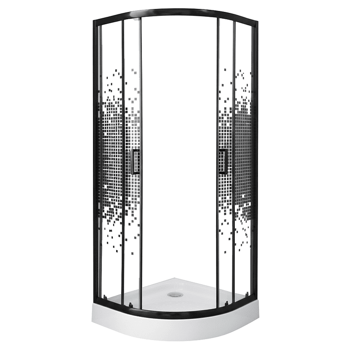 Shower Door Joytek Curvo Mosaic Black 70x70x199cm (Incluye Receptáculo) 8