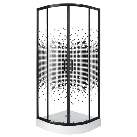 Shower Door Joytek Curvo Mosaic Black 70x70x199cm (Incluye Receptáculo) 9