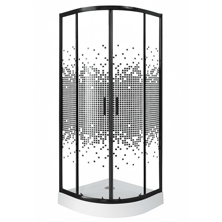 Shower Door Joytek Curvo Mosaic Black 70x70x199cm (Incluye Receptáculo) 9