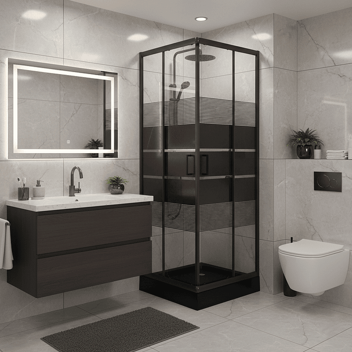 Shower Door Joytek Recto Style Negro 70x70x198cm (Incluye Receptáculo) 2