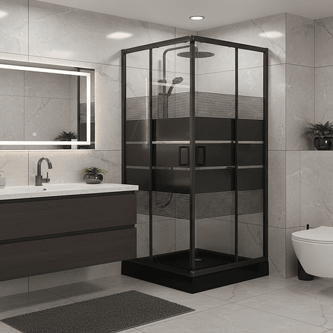 Shower Door Joytek Recto Style Negro 90x90x198cm (Incluye Receptáculo) 2