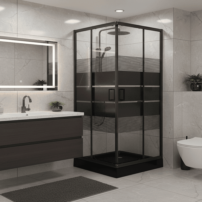 Shower Door Joytek Recto Style Negro 90x90x198cm (Incluye Receptáculo) 2