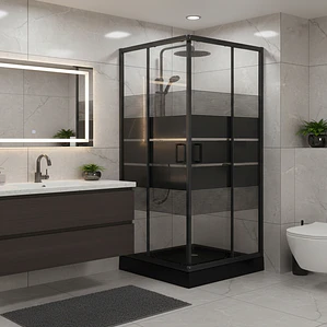 Shower Door Joytek Recto Style Negro 90x90x198cm (Incluye Receptáculo)