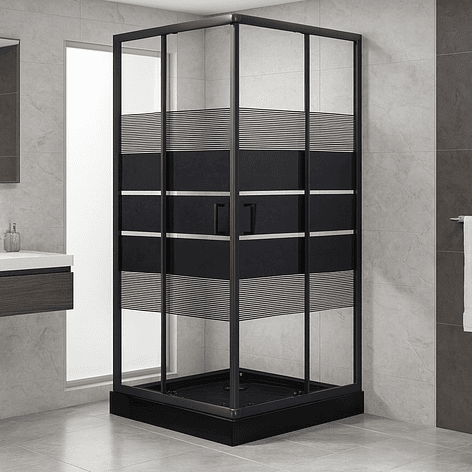 Shower Door Joytek Recto Style Negro 90x90x198cm (Incluye Receptáculo) 1