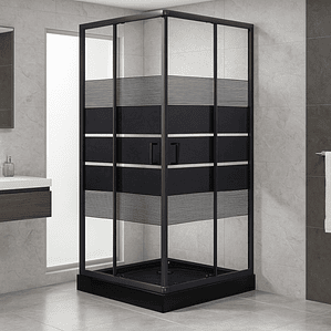 Shower Door Joytek Recto Style Negro 90x90x198cm (Incluye Receptáculo)