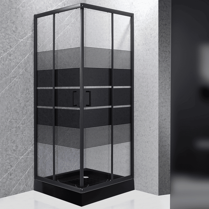 Shower Door Joytek Recto Style Negro 80x80x198cm (Incluye Receptáculo) 4