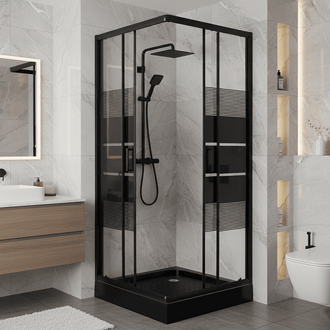 Shower Door Joytek Recto Style Negro 80x80x198cm (Incluye Receptáculo) 3