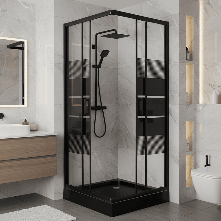 Shower Door Joytek Recto Style Negro 80x80x198cm (Incluye Receptáculo) 3