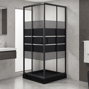 Shower Door Joytek Recto Style Negro 80x80x198cm (Incluye Receptáculo)