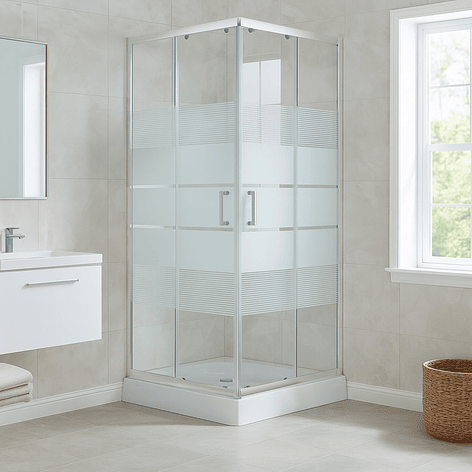 Shower Door Joytek Recto Style Blanco 70x70x198cm (Incluye Receptáculo) 1