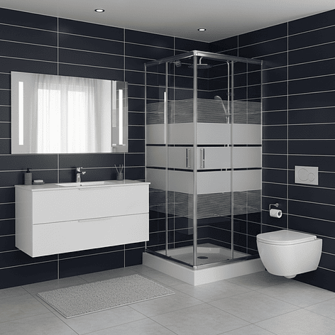 Shower Door Joytek Recto Style Blanco 70x70x198cm (Incluye Receptáculo) 4