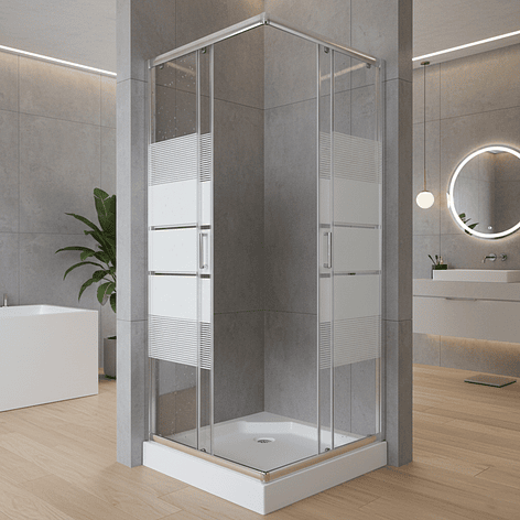 Shower Door Joytek Recto Style Blanco 70x70x198cm (Incluye Receptáculo) 5