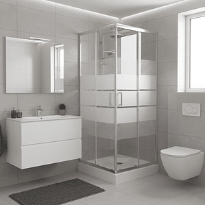 Shower Door Joytek Recto Style Blanco 70x70x198cm (Incluye Receptáculo)