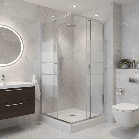 Shower Door Joytek Recto Style Blanco 80x80x198cm (Incluye Receptáculo) 3