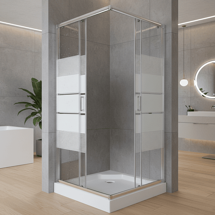 Shower Door Joytek Recto Style Blanco 80x80x198cm (Incluye Receptáculo) 4