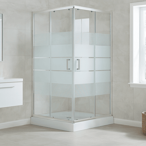 Shower Door Joytek Recto Style Blanco 90x90x198cm (Incluye Receptáculo) 1
