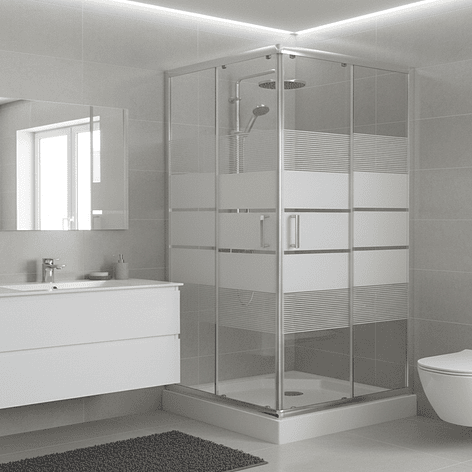 Shower Door Joytek Recto Style Blanco 90x90x198cm (Incluye Receptáculo) 2