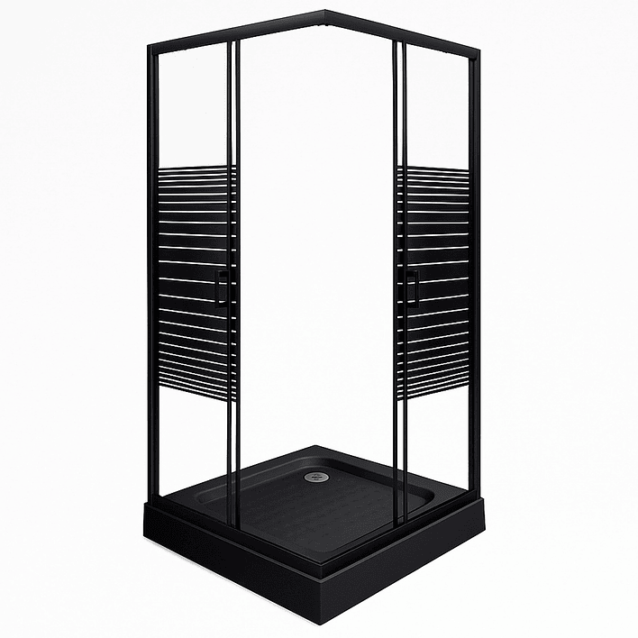 Shower Door Joytek Recto Strava Negro 90x90x198cm (Incluye Receptáculo) 8