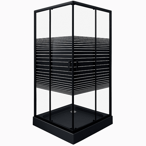 Shower Door Joytek Recto Strava Negro 90x90x198cm (Incluye Receptáculo) 7