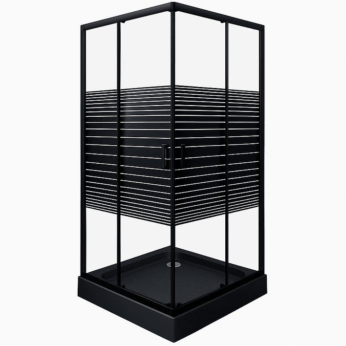 Shower Door Joytek Recto Strava Negro 90x90x198cm (Incluye Receptáculo) 7
