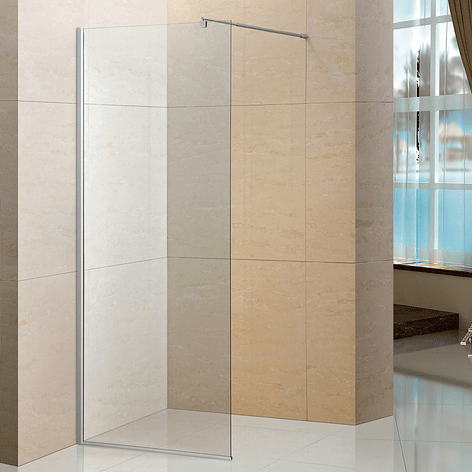 Mampara Fija de Baño Joytek 190×90 cm Vidrio Templado Transparente 8 mm 1