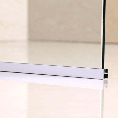 Mampara Fija de Baño Joytek 190×100 cm Vidrio Templado Transparente 8 mm 8