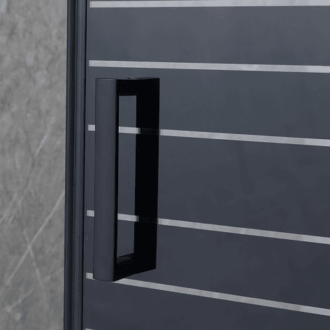 Mampara Ajustable de Ducha Strava 160-180 cm Líneas negras (2 Vidrios) 10