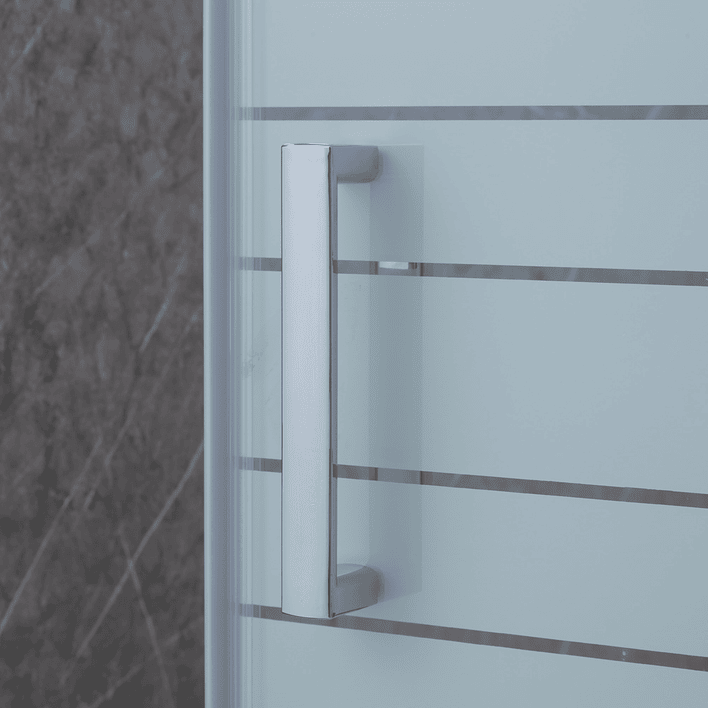 Mampara Ajustable de Ducha Strava 160-180 cm Líneas blancas (2 Vidrios) 3