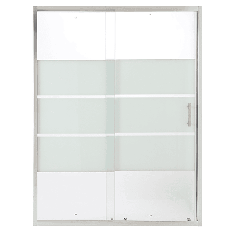 Mampara Ajustable de Ducha Style 140-160 cm Líneas blancas (2 Vidrios) 7