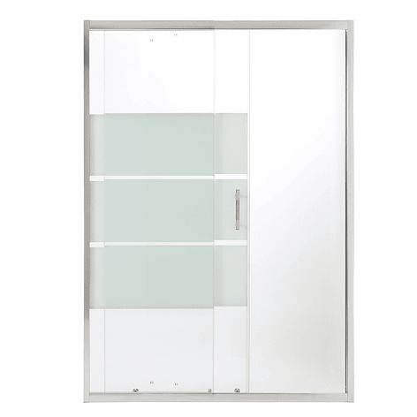 Mampara Ajustable de Ducha Style 120-140 cm Líneas blancas (2 Vidrios) 6