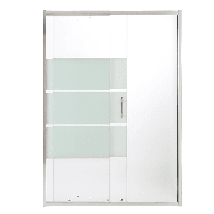 Mampara Ajustable de Ducha Style 120-140 cm Líneas blancas (2 Vidrios) 6