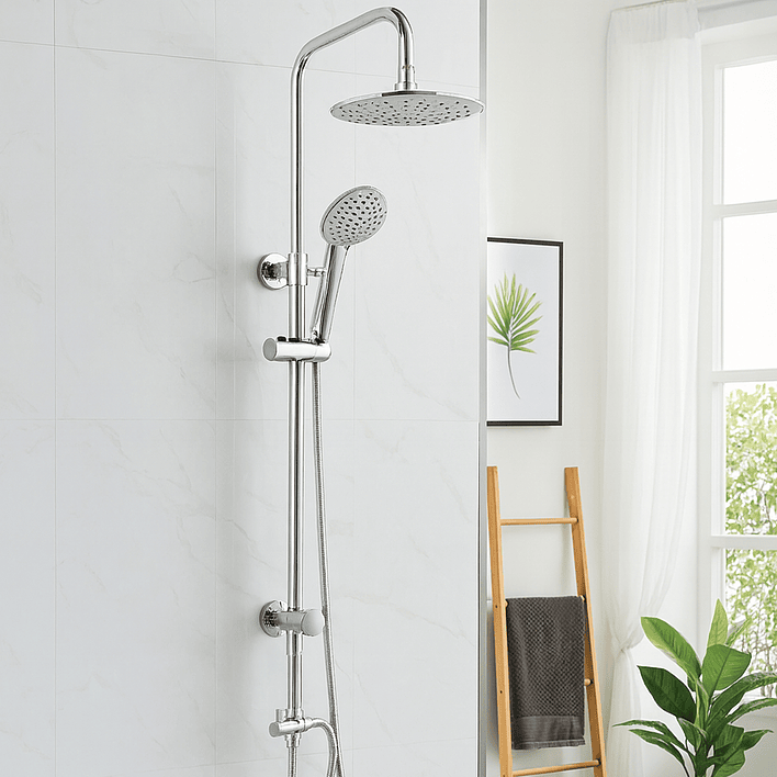 Columna de ducha Joytek Plato Redondo Cromado SH02CH 4