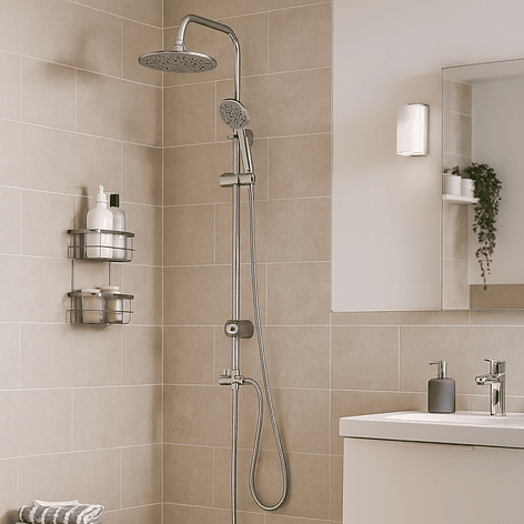 Columna de ducha Joytek Plato Redondo Cromado SH02CH 12