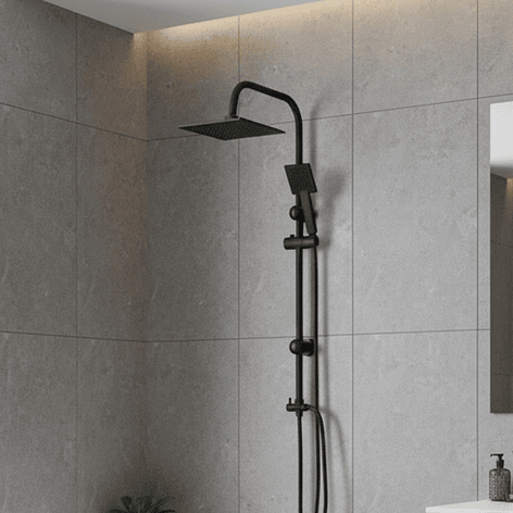 Columna de ducha Joytek Plato Cuadrado Negro SH10MB 5