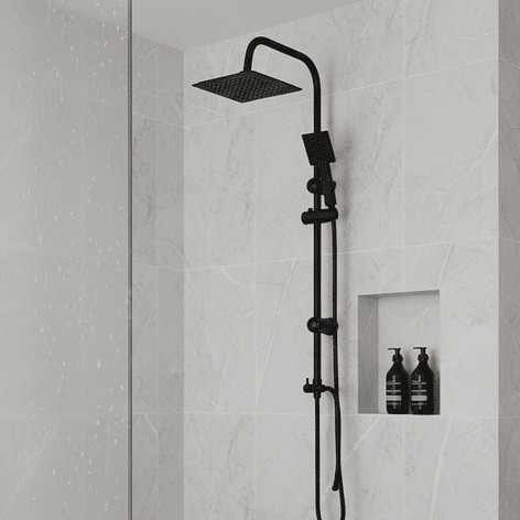 Columna de ducha Joytek Plato Cuadrado Negro SH10MB 1