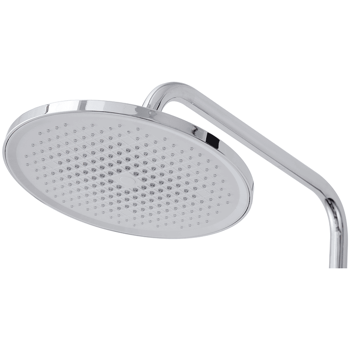 Columna Ducha Teclado Monomando  4 Funciones Plato Redondo Cromado 12